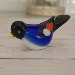 Murano Hand-Blown Mini Glass Bird Figurine By Archimede Seguso